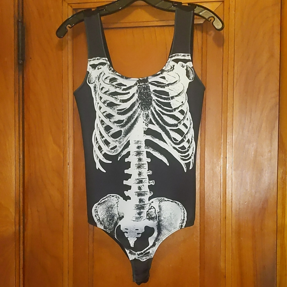 Black skeleton bodysuit
